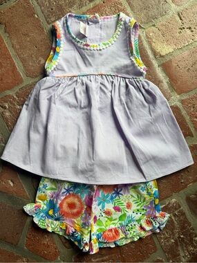 Ricrac & Ruffles Top & Shorts Set : 4T